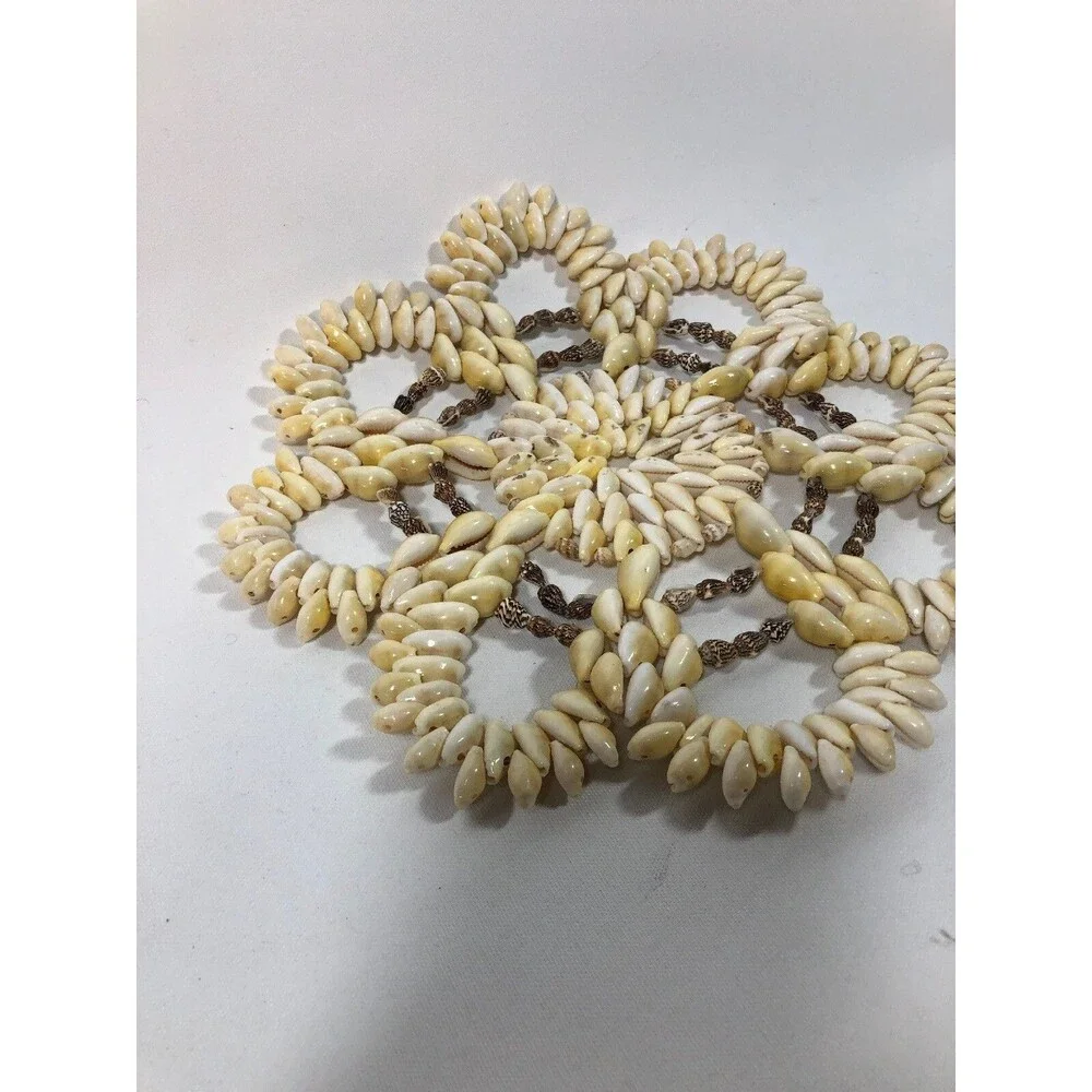 Vintage Glossy Conch Sea Shell Trivets 9 1/2
